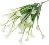 Artificial Plant Fake Flower Exquisite 1 Bouquet 5 Branches Artificial Calla Lily Flower Wedding Table Plant for Home-White