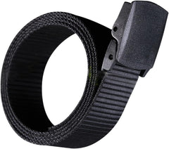 Canvas Web Belt for Men Lightweight Nylon Automatic Buckle Belt Airport-friendly Moisture-wicking for Casual and Outdoor Use Military Pants Jeans and More Black