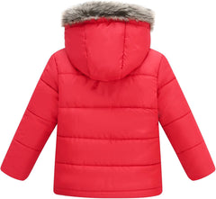 Kids Fleece Winter Jacket Oversized Classic Sleeves Solid Parkas Zip Up Casual Loose Boy and Girl Clothes 5-10 Years