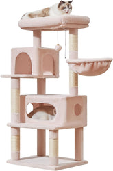 Taoqimiao Cat Tree,38.5-Inch Cat Tower for Indoor Cats,Suitable for Kittens with Luxurious cat condo with Adjustable Baskets and Luxurious Perch MS029SG Smoky Gray