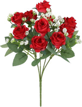 Artificial Flowers Fake Flower,Artificial Plant Fake Flower Artificial Silk Flowers Artificial Rose Flower Bouquet Leaves Faux Floral Plant for Wedding Party Photo Props Pink