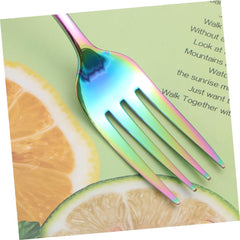 Colorful Stainless Steel Dinner Forks Creative Western Food Serving Utensils for Home Kitchen Stylish Tableware for Elegant Dining Experience