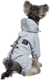 Hooded Dog Raincoat Dog Poncho Rain Cape Sun-Proof Waterproof Full Body Raincoat Dog Jacket for Small & Medium Dogs Spring Summer Pet Costume