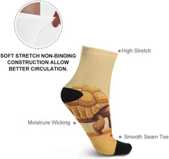 11.8 Inch Ankle Socks Walking in The Desert Socks for Women Men Low Cut Thin Sock Soft Moisture-Wicking Sock for Running Sports