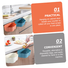 3pcs Kitchen Hanging Trash Can Bins Lids Under Sink Waste Bin Recycling for Kitchen