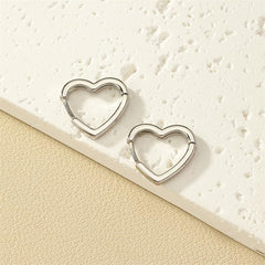 Heart Hoop Earrings Minimalist Hoop Earrings Sweet Love Heart Earrings for Women
