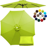 6/8 Ribs Patio Umbrella Replacement Covers, Outdoor Market Table Yard Umbrella Canopy Replacement Canvas, Umbrella Top Cover UV Protective Cloth, For Lawn Garden Backyard Pool(Light Coffee,6.5FT(6-rib