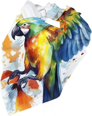 Flying Parrot Dog Bandana Pet Scarf Accessories for Small Medium Dogs Cats Photo Prop, Triangle Pet Bandanas Adjustable Puppy Bib Washable Dog Kerchief Puppy Neckerchief