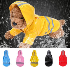 Dog Raincoat Blue Waterproof Reflective Strip All Seasons 30cm Chest Size 30 Pounds+