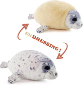 Chubby Blob Young Seal Pillow Soft Plushies, Cute Ocean Stuffed Animals Plush Toy, Room Decor,Throw Pillow Doll Big Plush Toys Gift for Girlfriend,Boys, Girls (Small(12 in))