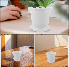 TOYANDONA Plastic Orchid Pot with Holes Drainage Planter for and Indoor Plants Includes Saucer for Home and Nursery Use