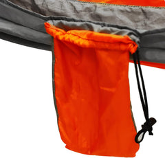 Silver gray orange outdoor camping with widened lanyard hanging swing portable hammock, suitable for various indoor activities, outdoor picnics, camping, etc