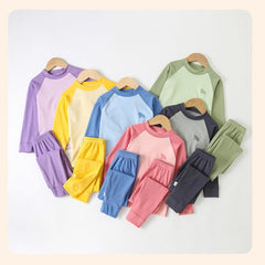 Kids Cotton 𝐏a𝐣amas Set Boys Girls Long Sleeve Holiday 𝐏js Color Block 𝐒leepwear 𝐋ounge𝐰ear Toddler 𝐍ight𝐠own