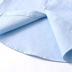 Boys Linen Shirt Button Down Henley Short Sleeve Casual Dress Summer Beach T Shirts Top with One Pocket