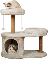 CAYJ Cat Climbing Frame Cat Litter Cat Tree One Cat Tower Hanging Ball Small Scratching Post Cat Supplies