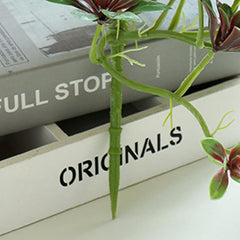 cdar Artificial Flower Plastic Succulent Plant for Hotel Artificial Flowers Bouquets Real Touch Flowers for Wedding Party DIY Wreath Floral Light Green