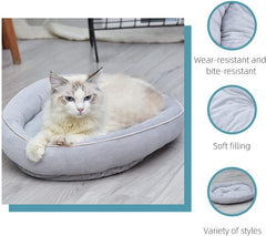 Pet Nest Pads,Cozy Pet Bed,Dog kennel, new winter warmth, small and medium-sized pet kennel, dog mat, cat kennel, oval cat mat, high-elastic pearl cotton, non-slip bottom。