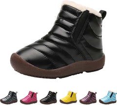 Girls and Boys Snow Fashion Ankle Boots Warm Fuzzy Walking Outdoor Shoes with Zipper (Baby/Toddler/Little Kid)