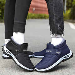 Men's Winter Boots Warm Insulated Snow Boots, Thick Sole, Casual Style Fleece Lined, Cold Weather Protection, Comfortable for Outdoor Activities (7,Black)