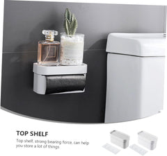 2Pcs Wall Mounted Garbage Bag Storage Box Punch Dispenser for Bathroom Kitchen Organization Material Space Saving for Bag Storage