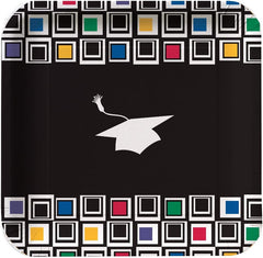 Creative Converting 8 Count Square Lunch Plates, Mod Grad