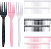 Plastic Forks Bulk, 6.5"/16.5cm Disposable Forks, Plastic Forks Heavy Duty for Utensils, Parties, Dinners, Catering Services, Family Gatherings, and Everyday Use(150 Pcs)