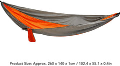 Camping Hammock Set, Portable Hammock with Tie Rope Widened Hanging Swing for Indoor Outdoor Camping Silver Gray &