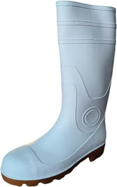 Men's Premium Tall Steel Toe Rain Boots - Waterproof Seamless PVC, Fortified Smash - proof, Durable Non - slip, All - terrain, Perfect for Fishing, Gardening, Work