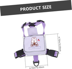 Pet Backpack Puppy Dog Saddle Bags Backpacks for Travel Dog Hiking Harness Rabbit Puppy Backpack Harness Cat Back Bag Cartoon Backpack Hiking Clothes Polyester Purple Outdoor Leash