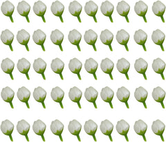 Artificial Plant Fake Flower Exquisite 50Pcs 2cm Fake Roses Bud Artificial Flower Wedding Bride Bouquet DIY Party Decor for Home-Dark Pink