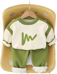 2-Piece Boys and Toddler's Winter 𝐏a𝐣amas Set Fleece Lined 𝐒leepwear Cotton 𝐋ounge𝐰ear Boys Outfits Size 8