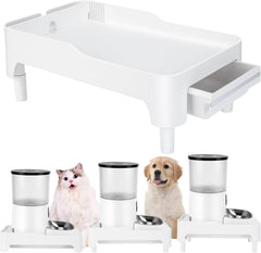 Adjustable Cat Feeder Stand, Elevated Holder for Automatic Feeders, 3-5.1 in, Nonslip, Adjustable