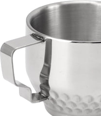 Stainless Steel Coffee Cup Set, 125ML Double Walled Coffee Mugs Espresso Cups with Saucer and Spoon, for Cappuccino,Latte,Tea,Milk,Hot Cocoa