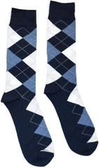 Big & Tall Men's Dress Socks - Argyle Pattern - Premium Cotton - Size 13-15