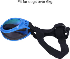 Small Dog Sunglasses,Foldable UV Protection Doggie Dog Motorcycle Goggles Eyewear with Flexible Straps for Medium and Large Dogs(red)