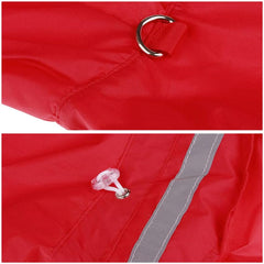 Raincoat for Dogs Lightweight Dog Raincoats Outdoor Red Dog Raincoat for Four Seasons Small Large Dogs Cats Hooded Rain Coat Waterproof Jackets M