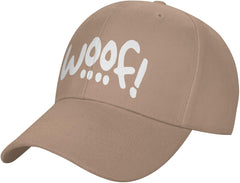 Woof! Baseball Cap Men Women - Classic Trucker Hat Adjustable Plain Hat Black