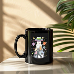 Alien Abduction Cats UFO Flying Saucer Space Women Girls Kid Coffee Mug, Gift For Men, Women, Coffee Cups 11oz - 15oz