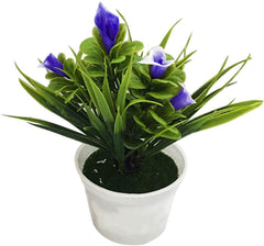 Artificial Plant Fake Flower Exquisite Plastic Artificial Bonsai Faux Plant Fake Potted Flower Home Office Garden Party Decor Artificial Potted Flower Faux for Home-Pink