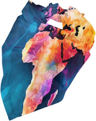 Abstract World Map Dog Bandana Pet Scarf Accessories for Small Medium Dogs Cats Photo Prop, Triangle Pet Bandanas Adjustable Puppy Bib Washable Dog Kerchief Puppy Neckerchief