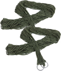 2pcs Outdoor Leisure Nylon Hammock Portable Mesh Sleeping Swing Bed for Camping Hiking and Picnics Army Green Durable and Breathable Design