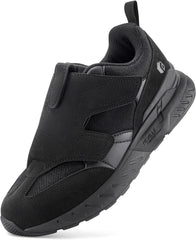 FitVille Diabetic Shoes for Men Extra Wide Slip-on Shoes for Swollen Feet Men Wide Walking Shoes with Arch Support for Foot Pain Relief- Rebound Core V10