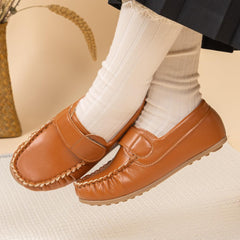 Toddler Boys Girls Leather Loafers,Little Kids Soft Slip-On Dress Shoes,Moccasins Flat Boat Shoes Casual Daily Walking Wedding Church School