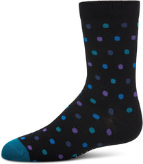 MeMoi Boys Colorful Dot-Patterned Cotton-Rich Crew Sock