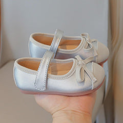 Baby Little Kid Glittery Mary Jane Dress Shoes Toddler Sparkl𝐞 Bow Ballerina Flats for Wedding Party Christmas