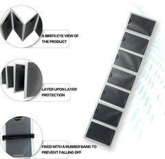 Set of 2 Plastic Wallet Insert for Credit Card, Men Wallets Trifold Vinyl Credit Card Sleeves Holder (Checkbook 6 Page)