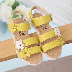 Baby Girls Sandals Open Toe Flat Toddler Kids Flower Rubber Sole Non-Slip Sandals Summer Beach Pool Sports Sandals