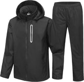 SWISSWELL Men's Waterproof Golf Rain Suit Rain Gear Jacket and Pant Outdoor Lightweight Hooded Raincoat