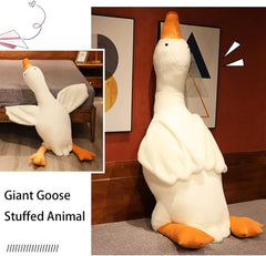 Giant White Goose Plush-20 in Soft Furry Swan Stuffed Animal Pillow,Huge Goose Plush Hugging Pillow Gifts for Every Age (20 in)