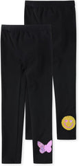 The Children's Place Girls' Fleece Lined Leggings 2 pack